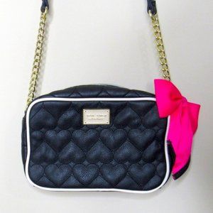 Betsey Johnson Crossbody Quilted Hearts Purse